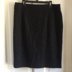 Banana Republic Black Lace Overlay Skirt